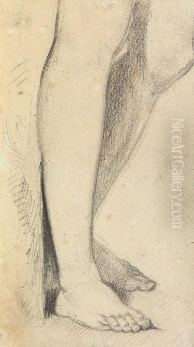 Figure Study of Legs Oil Painting by Benjamin Haydon