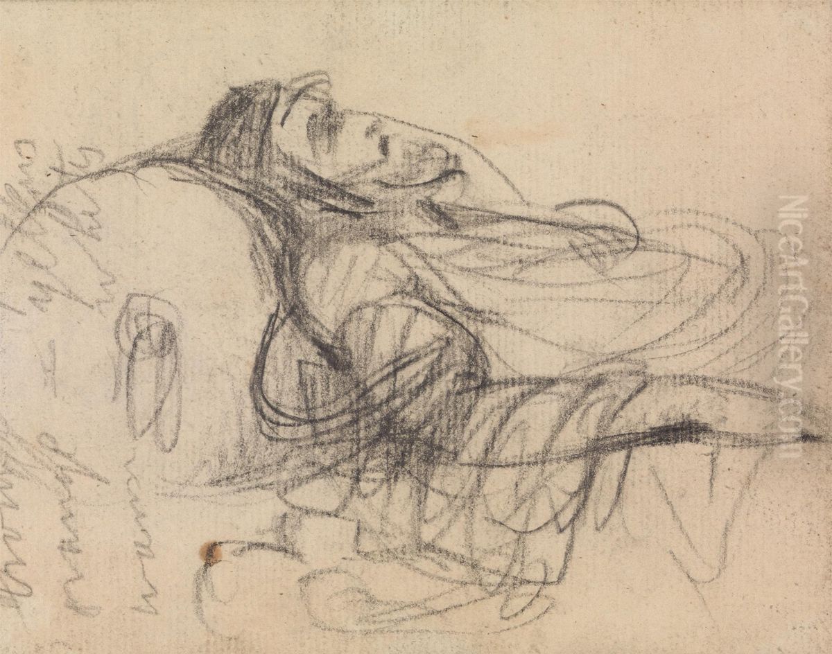 Study of a Man in Death Oil Painting by Benjamin Haydon