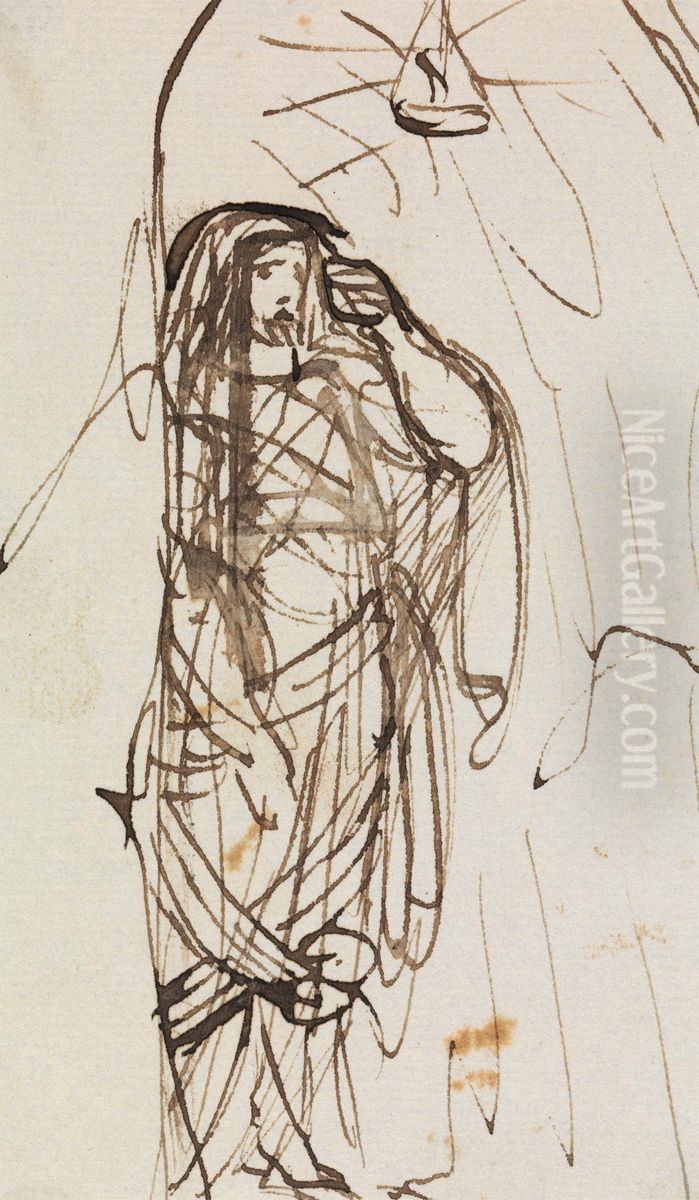 Study of the Resurrection of Lazarus Oil Painting by Benjamin Haydon