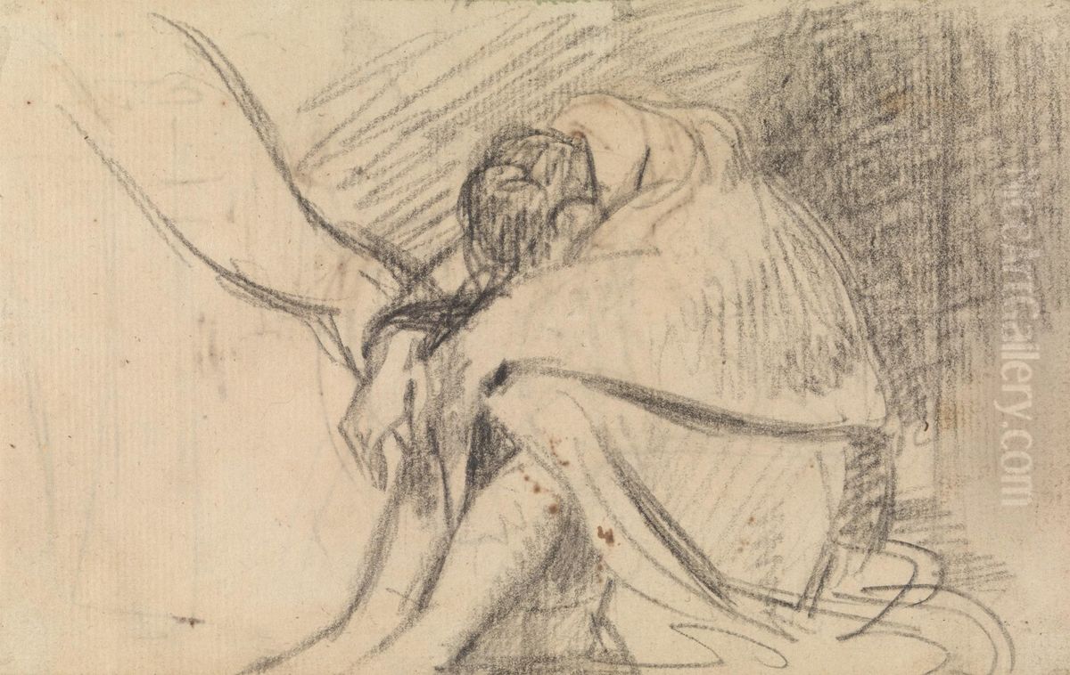 The Murder of Duncan - The Sleeping Groom Oil Painting by Benjamin Haydon