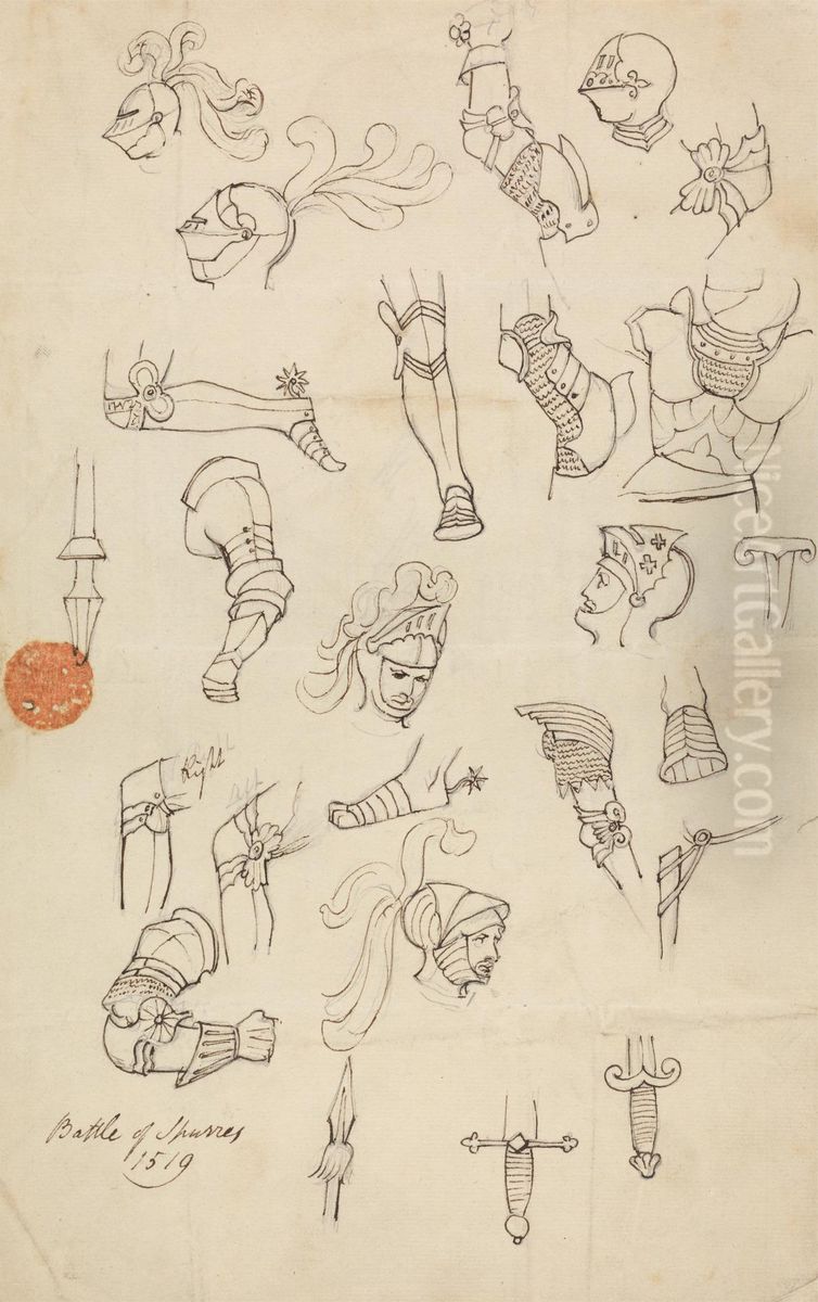 Studies for Armour Oil Painting by Robert Smirke