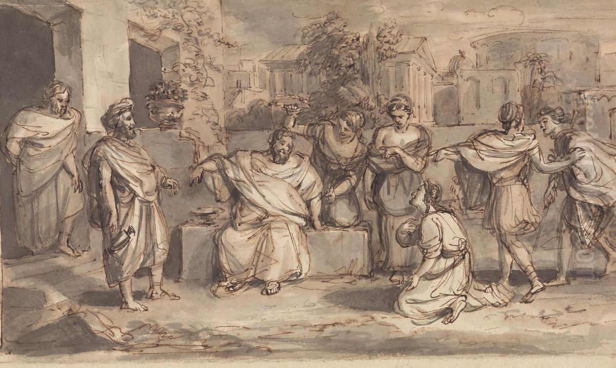 Skech for Timon of Athens Oil Painting by Robert Smirke