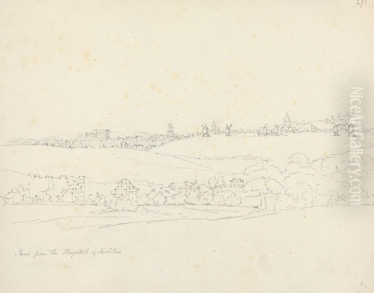 Paris From the Hospital of Bicetre Oil Painting by Robert Smirke