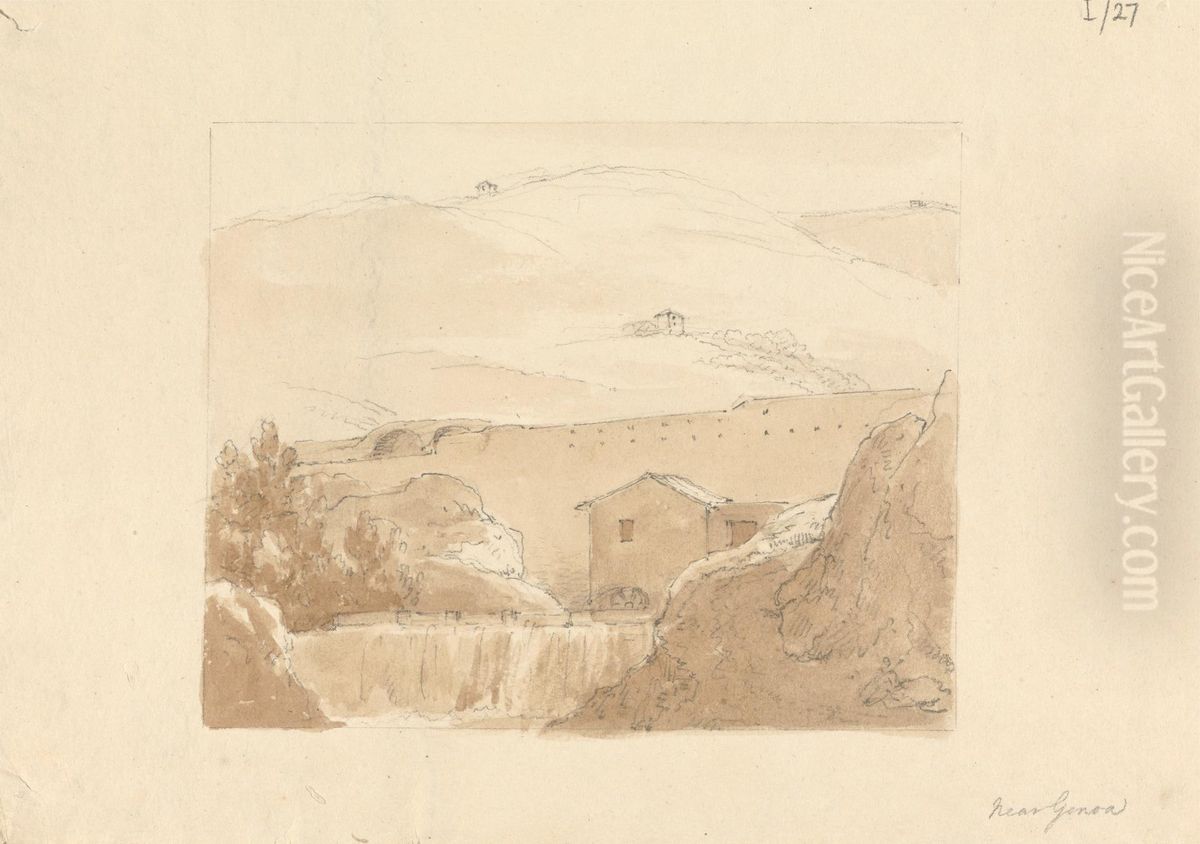 Near Genoa Oil Painting by Robert Smirke