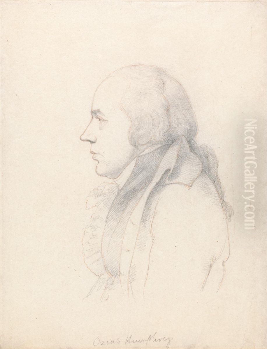 Portrait of Ozias Humphrey Oil Painting by William Daniell RA