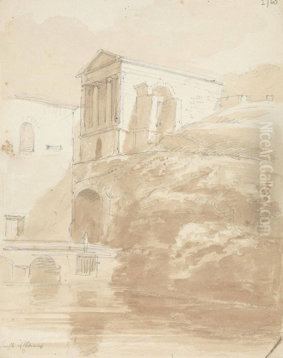 Temple of Clitumnus Oil Painting by Robert Smirke