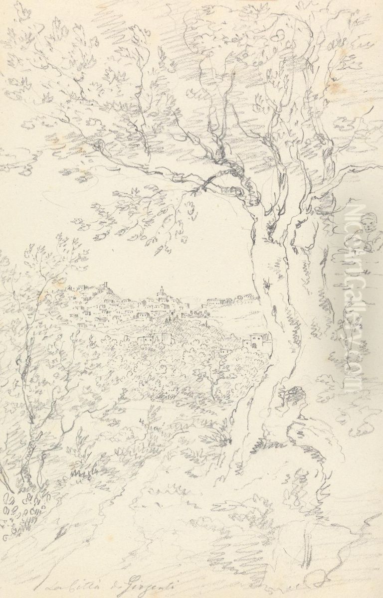 The City of Agrigento Oil Painting by Robert Smirke