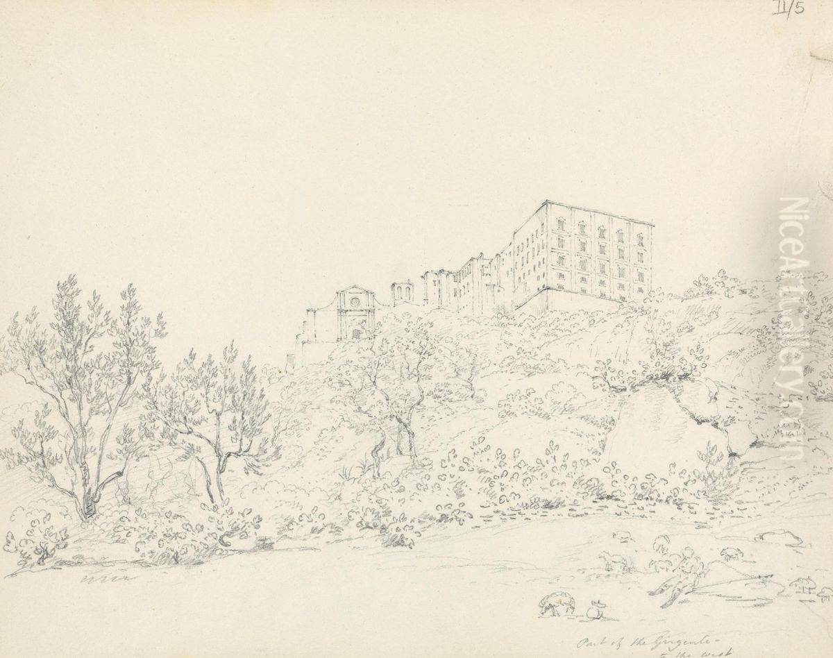 Part of the Agrigento, to the West Oil Painting by Robert Smirke