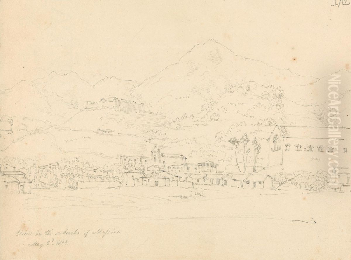 View in the Suburbs of Messina Oil Painting by Robert Smirke