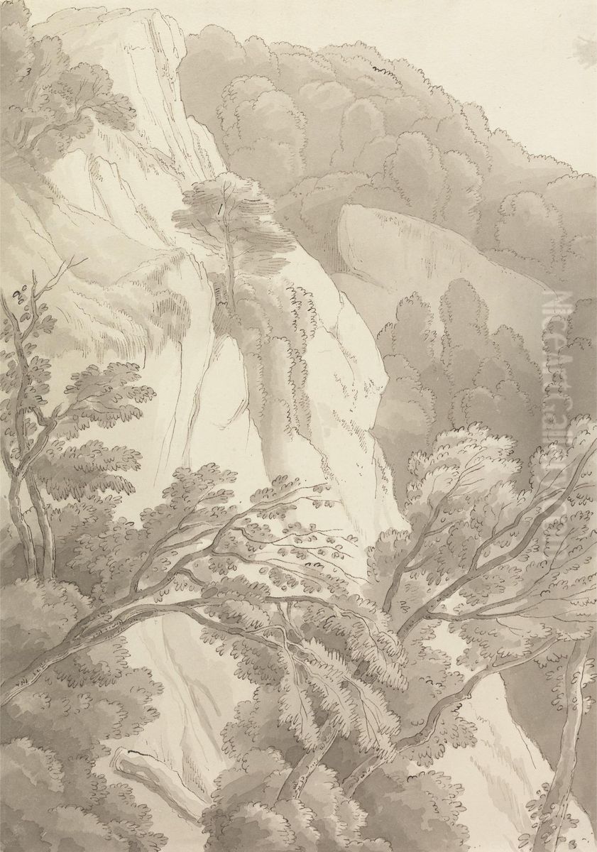 Canonteign Oil Painting by John White Abbott