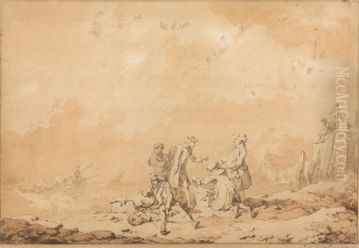 Smugglers Oil Painting by Philip James de Loutherbourg