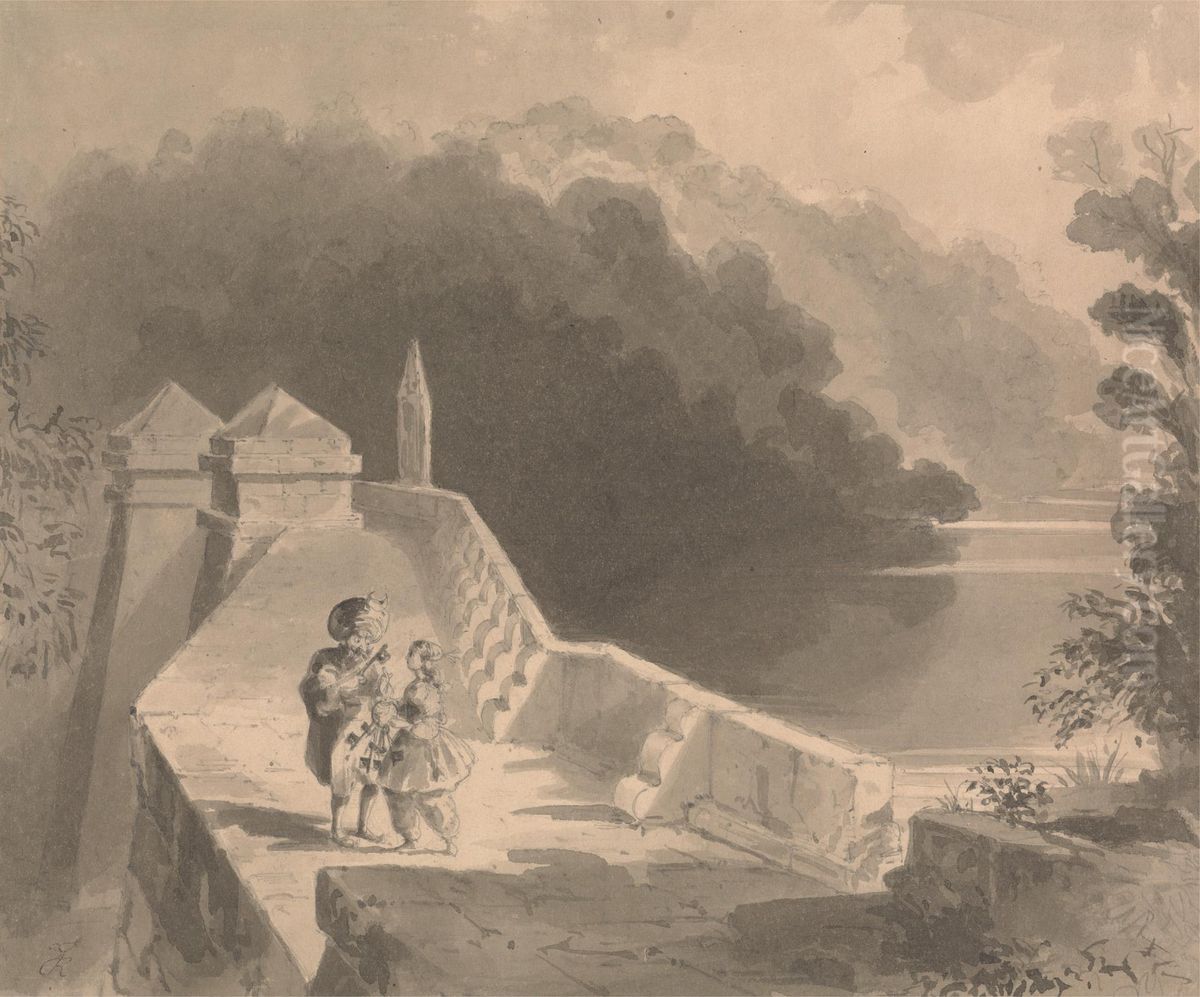 Bluebeard Giving the Keys to Fatima Oil Painting by Richard Doyle