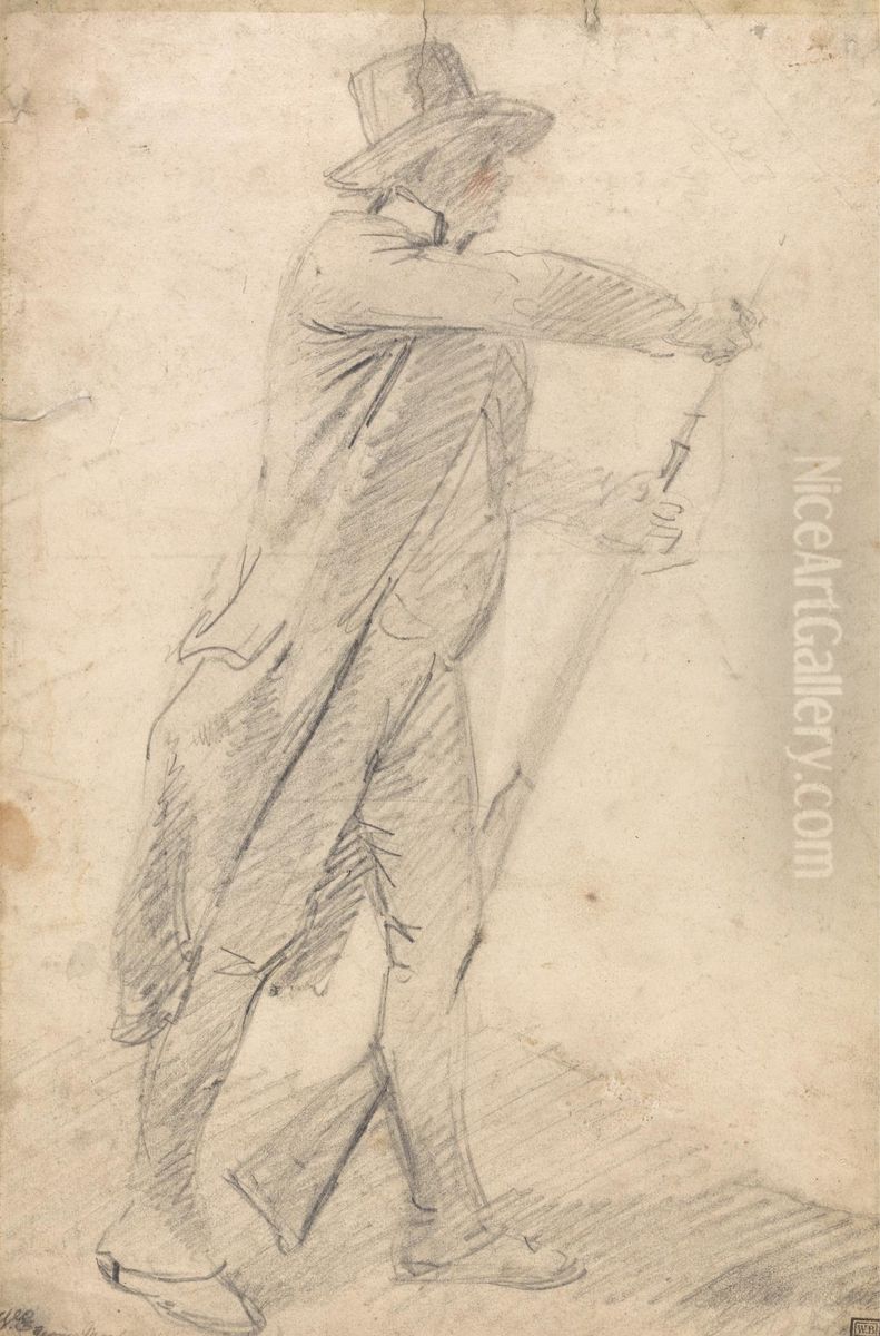 A Sportsman Loading His Gun Oil Painting by George Morland