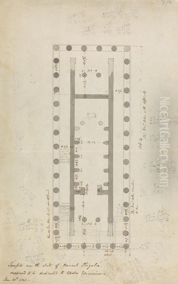 Temple Near the Site of Ancient Phigalia Oil Painting by Robert Smirke
