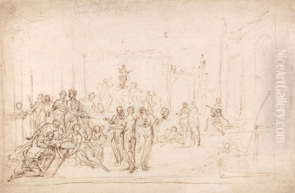 Apollo and the Muses Oil Painting by James Thornhill