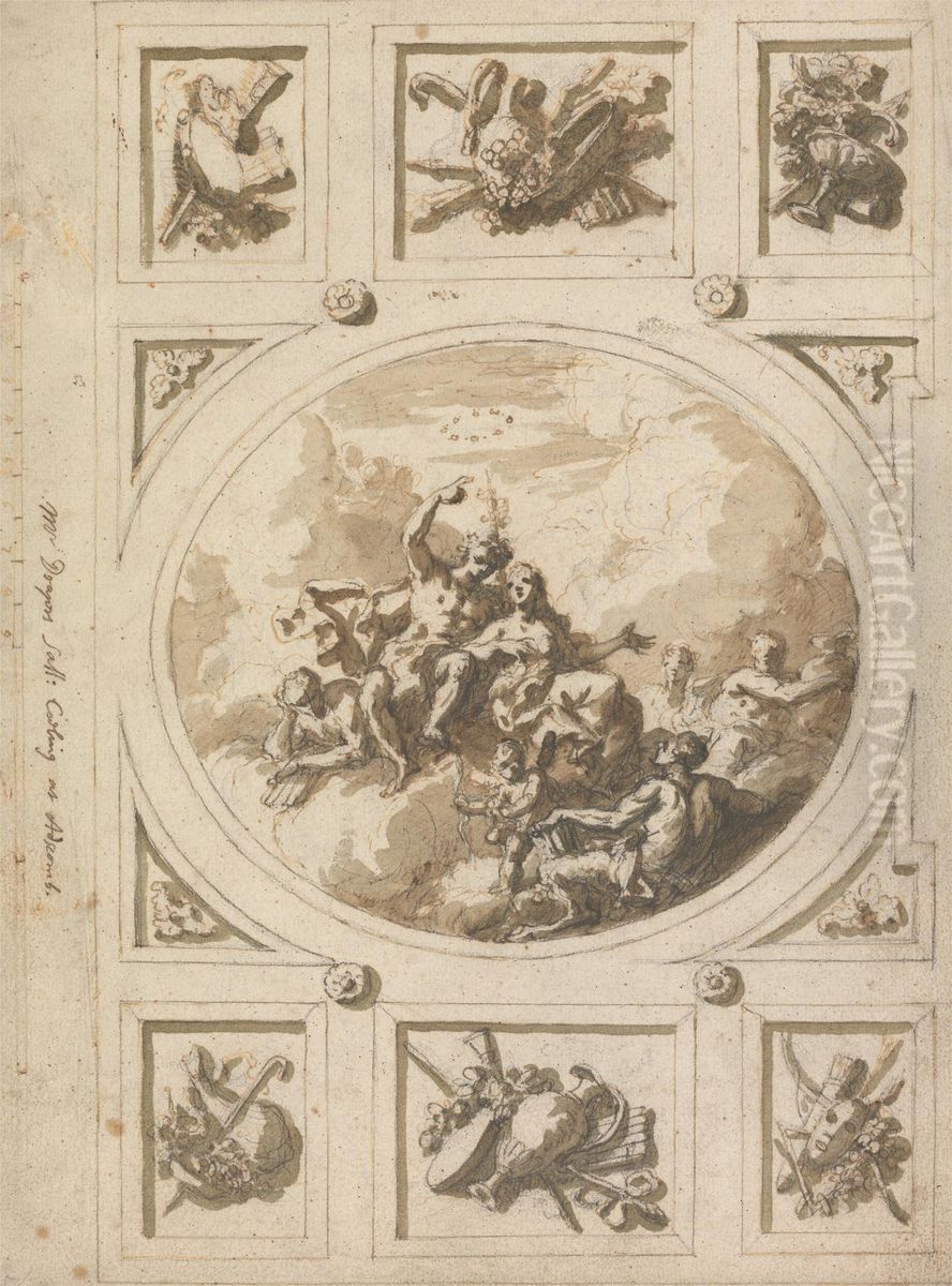 Bacchus and Ariadne Oil Painting by James Thornhill