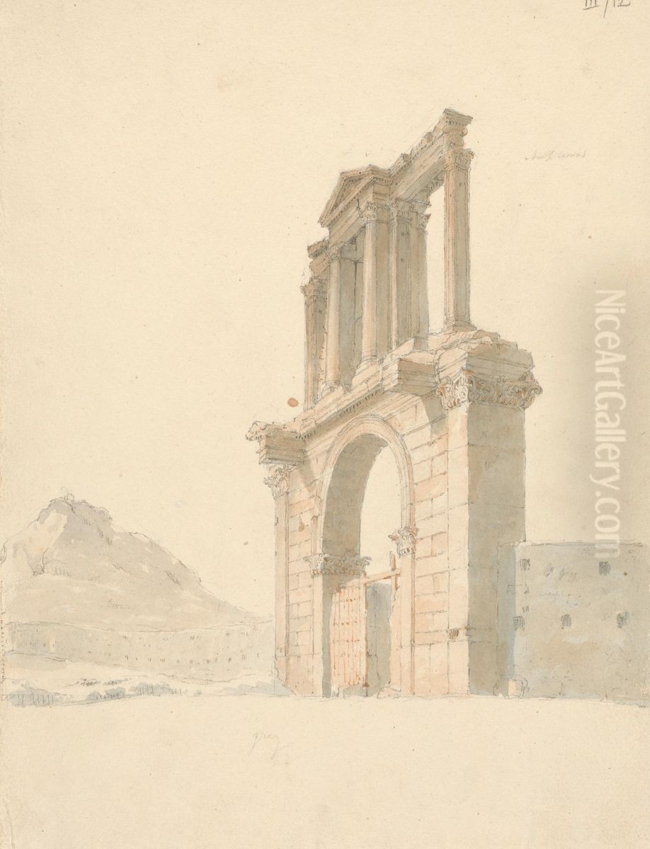 Arch of Hadrian Oil Painting by Robert Smirke