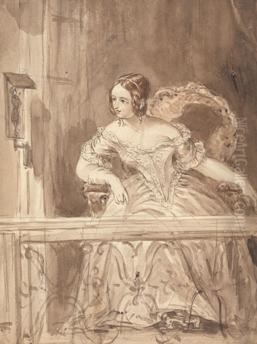 Queen Victoria Oil Painting by John James Chalon