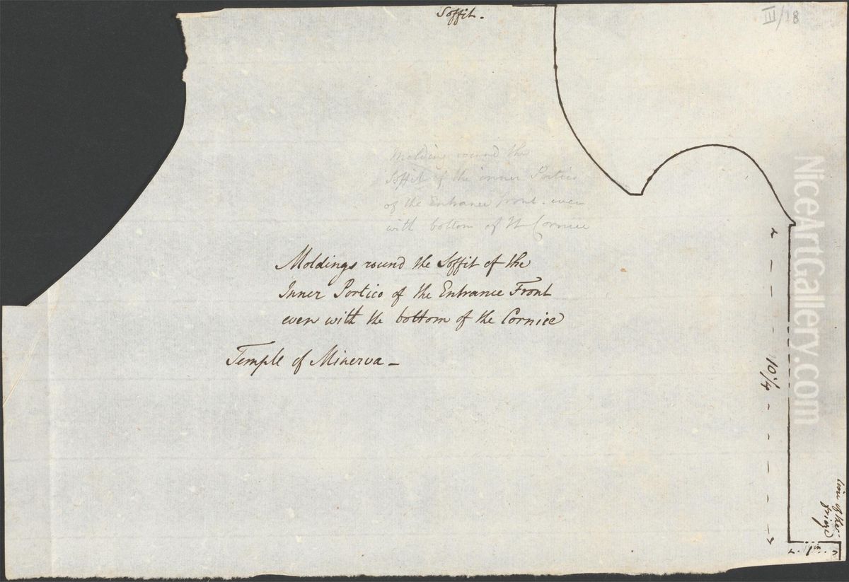 Part of the Molding at Temple of Minerva Oil Painting by Robert Smirke