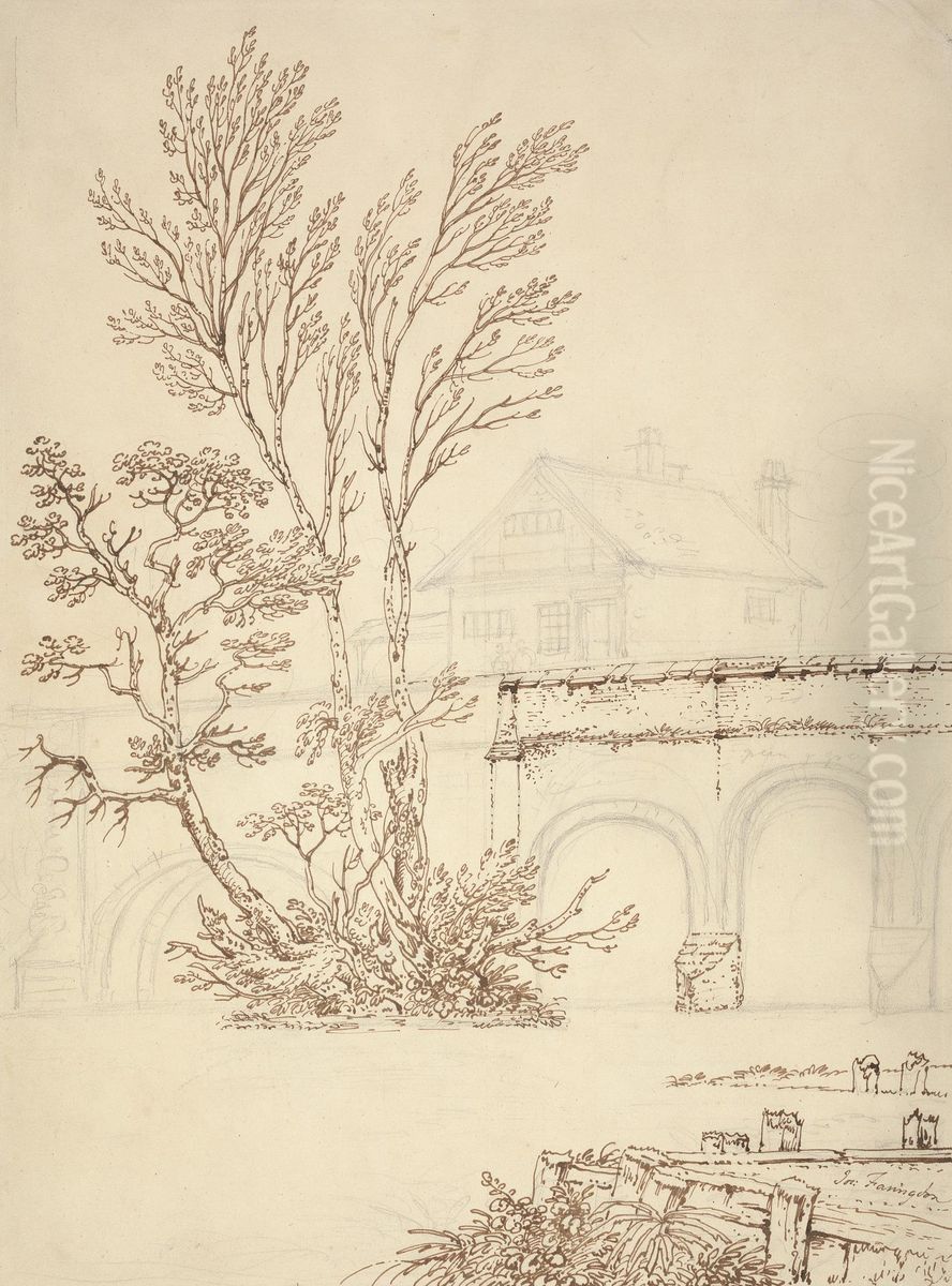 Caversham Bridge, Reading Oil Painting by Joseph Farington