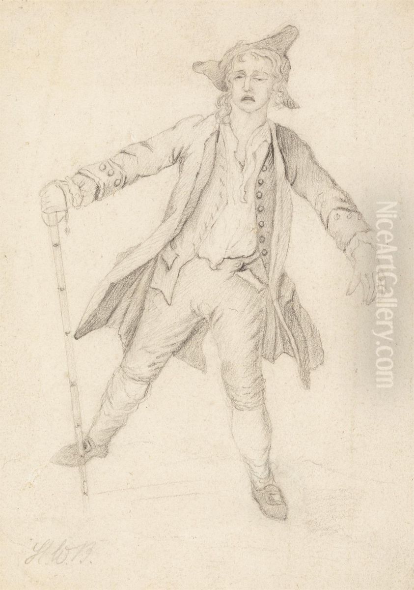 full length Oil Painting by Henry Bunbury