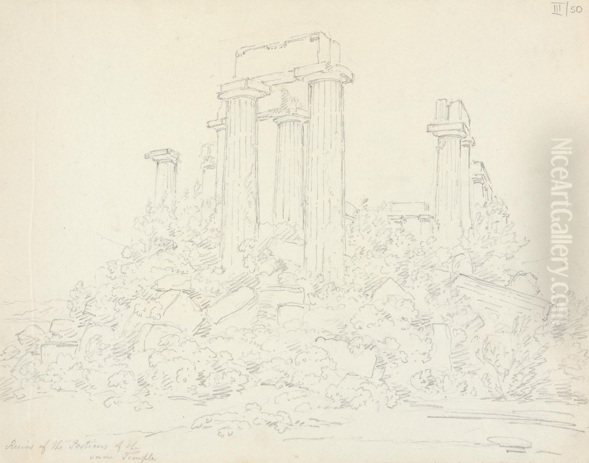 The Ruins at the Temple of Aphaia Oil Painting by Robert Smirke