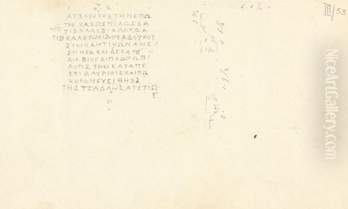 Inscriptions in Greek Alphabet Oil Painting by Robert Smirke