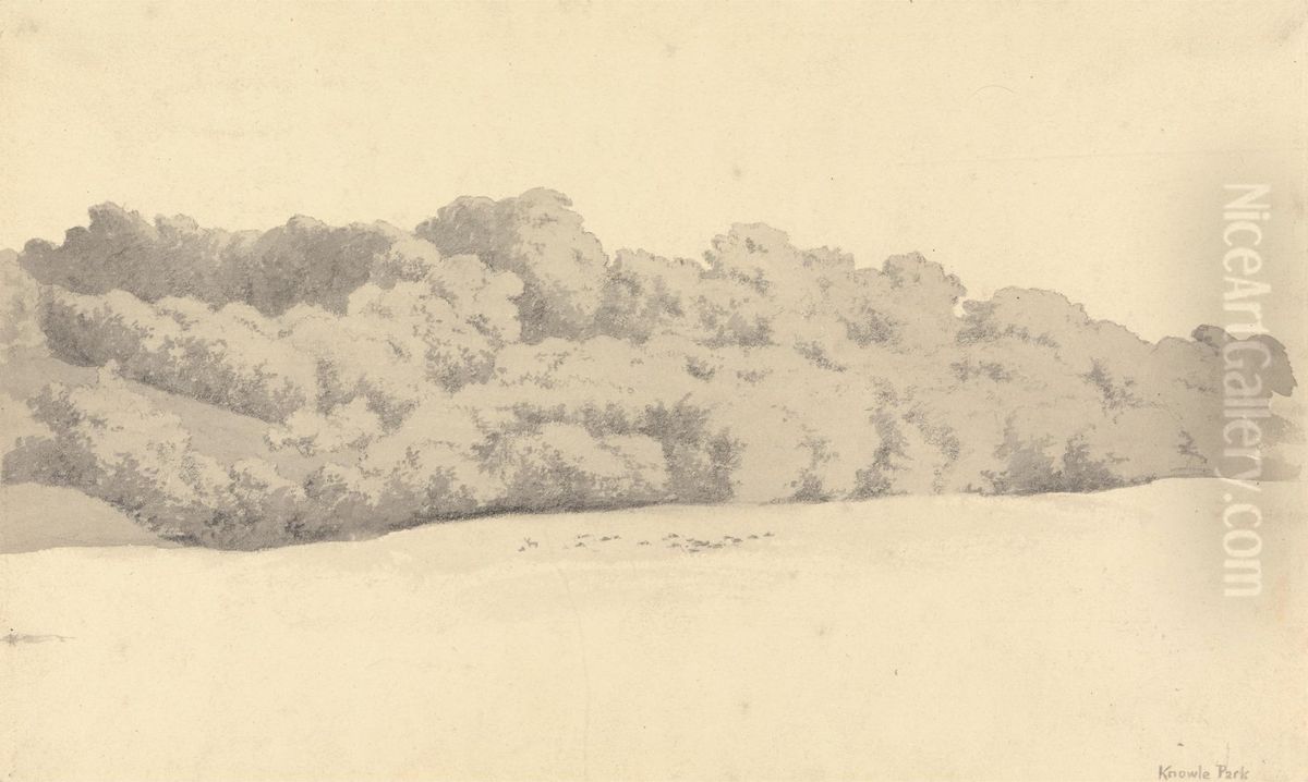 In Knole Park Oil Painting by Robert Hills