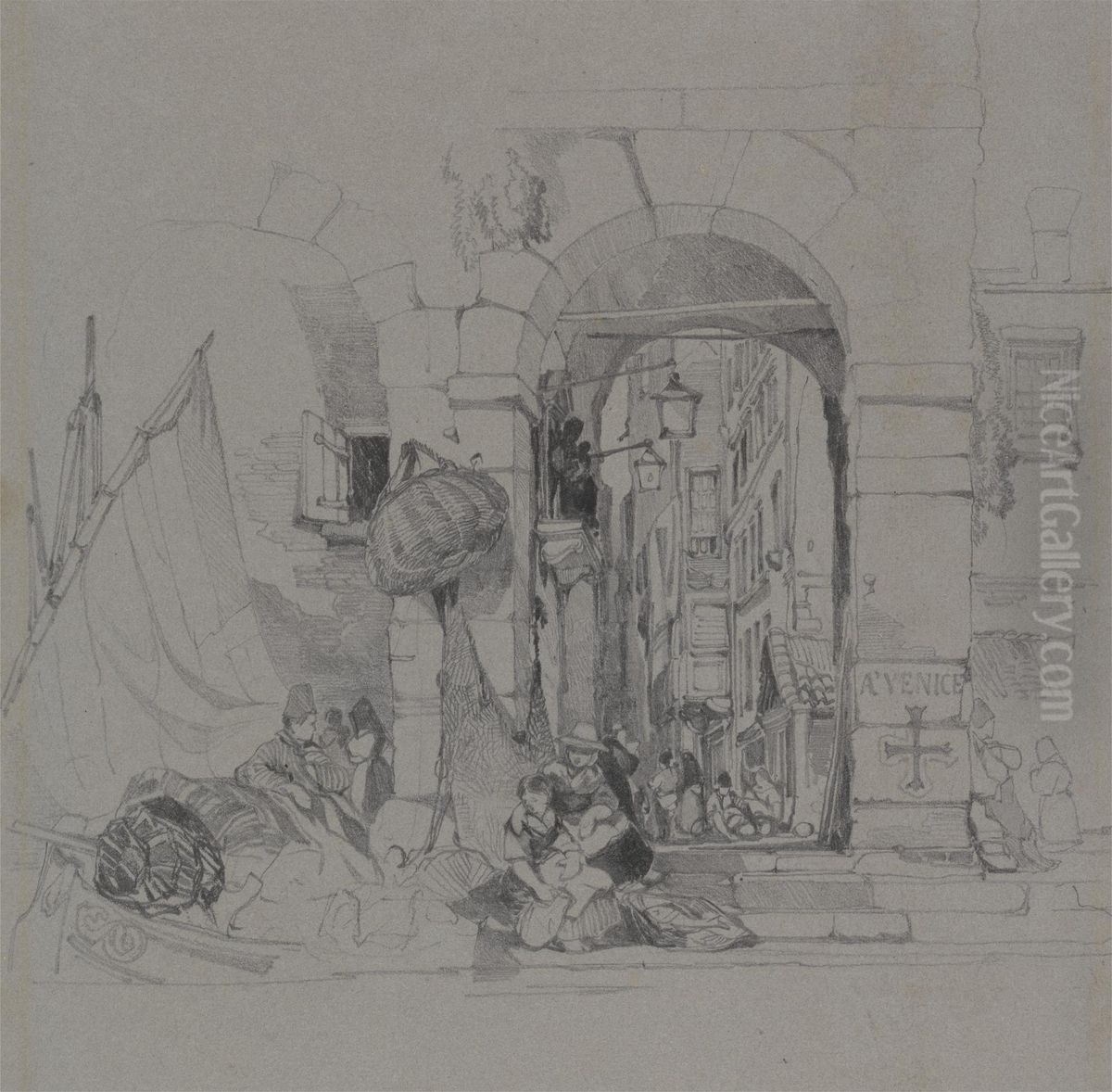 At Venice Oil Painting by William James Muller