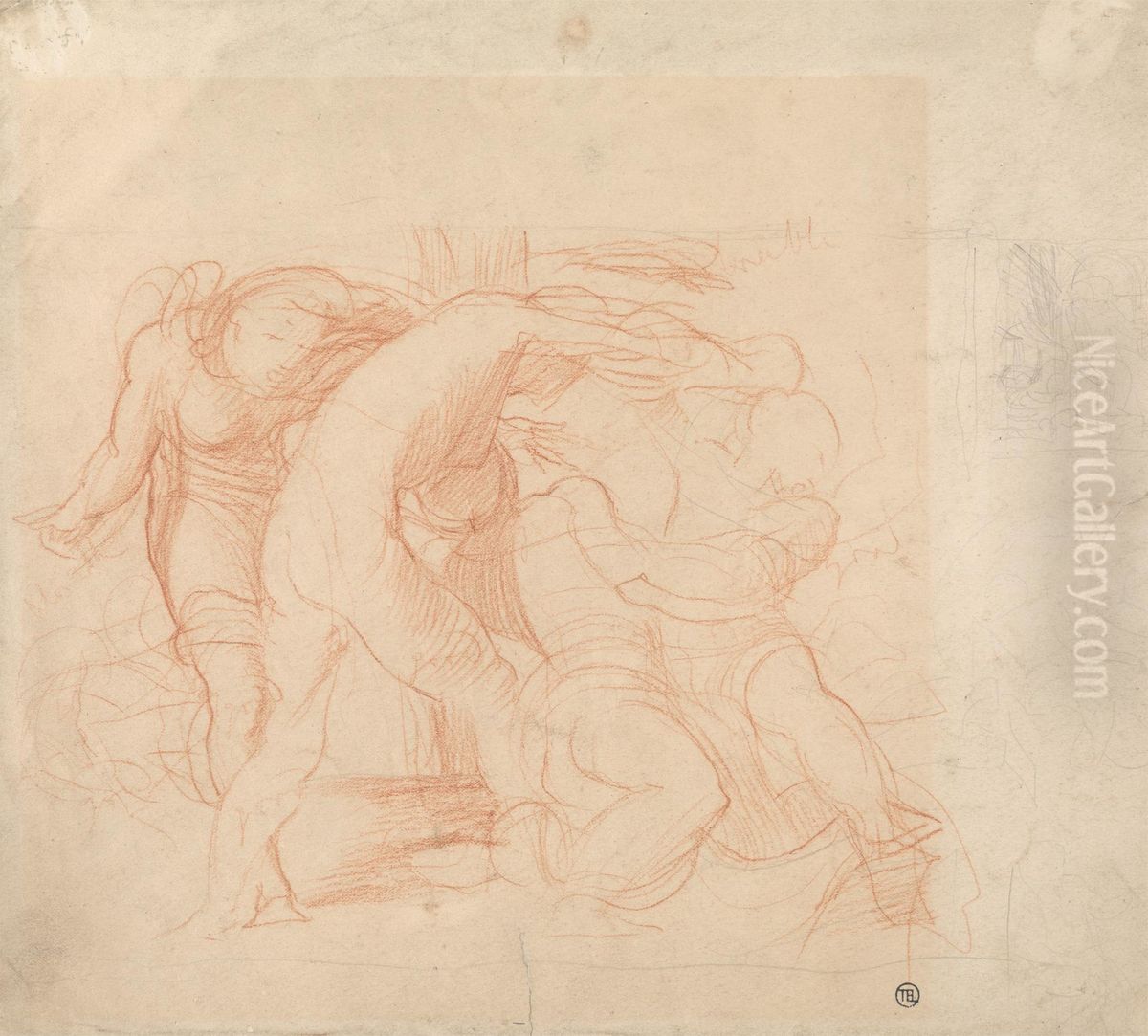 Study for Massacre of the Innocents Oil Painting by Alfred Stevens