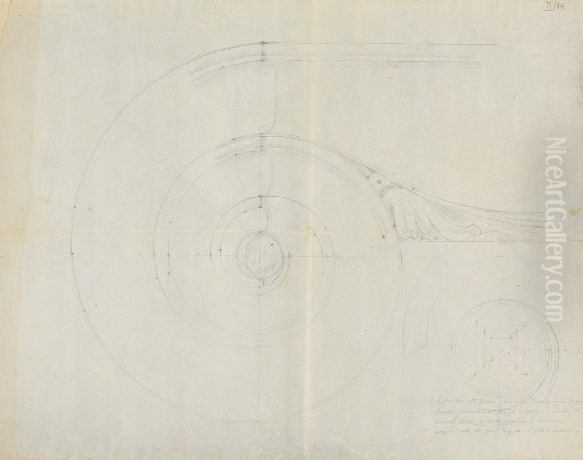 Architectural Drawing Oil Painting by Robert Smirke