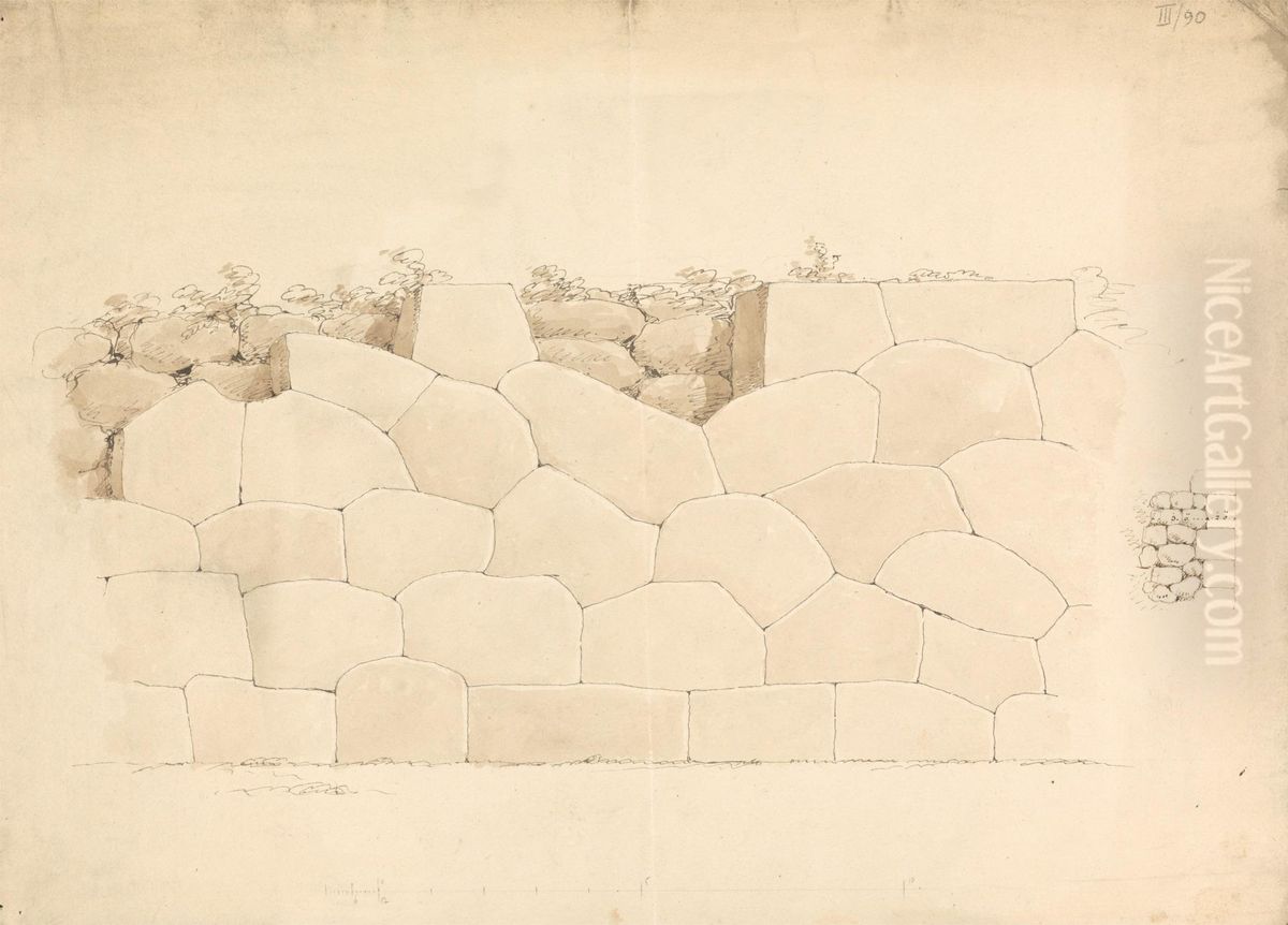 Study of a Stone Wall Oil Painting by Robert Smirke