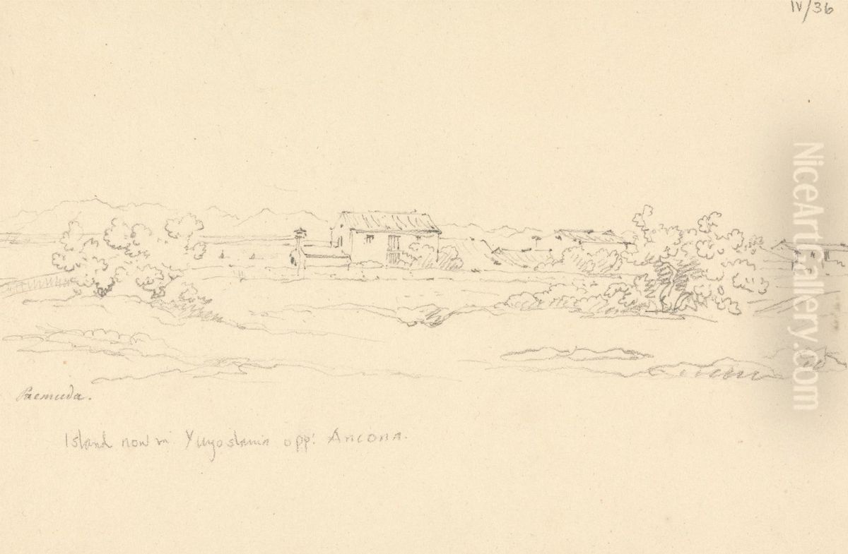 Premuda, Yugoslavian Landscape, Opposite, Ancona Oil Painting by Robert Smirke