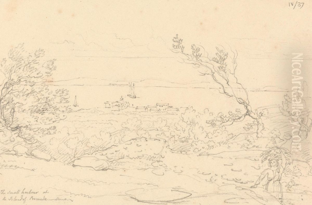 Small Harbor at the Island of Premuda Oil Painting by Robert Smirke