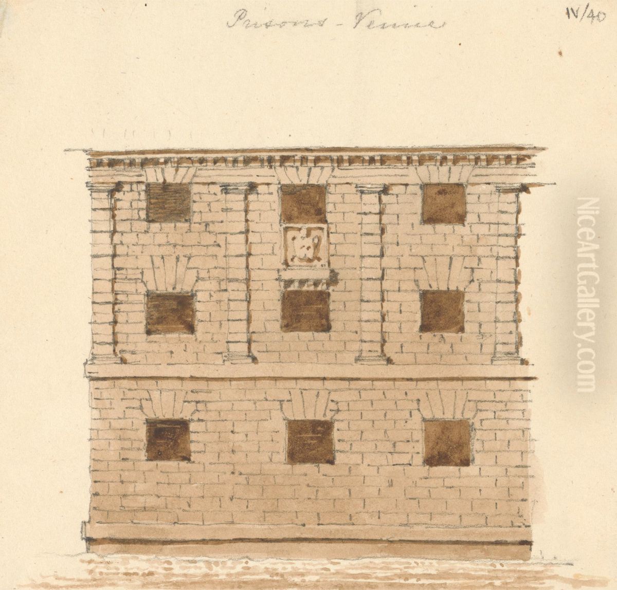 Study of a Prison in Venice Oil Painting by Robert Smirke