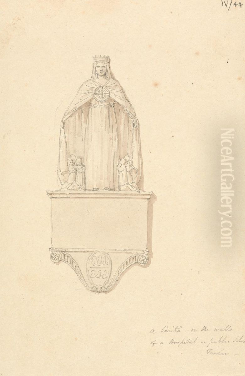 A Carita - On the Walls of a Hospital or Public School, Venice Oil Painting by Robert Smirke