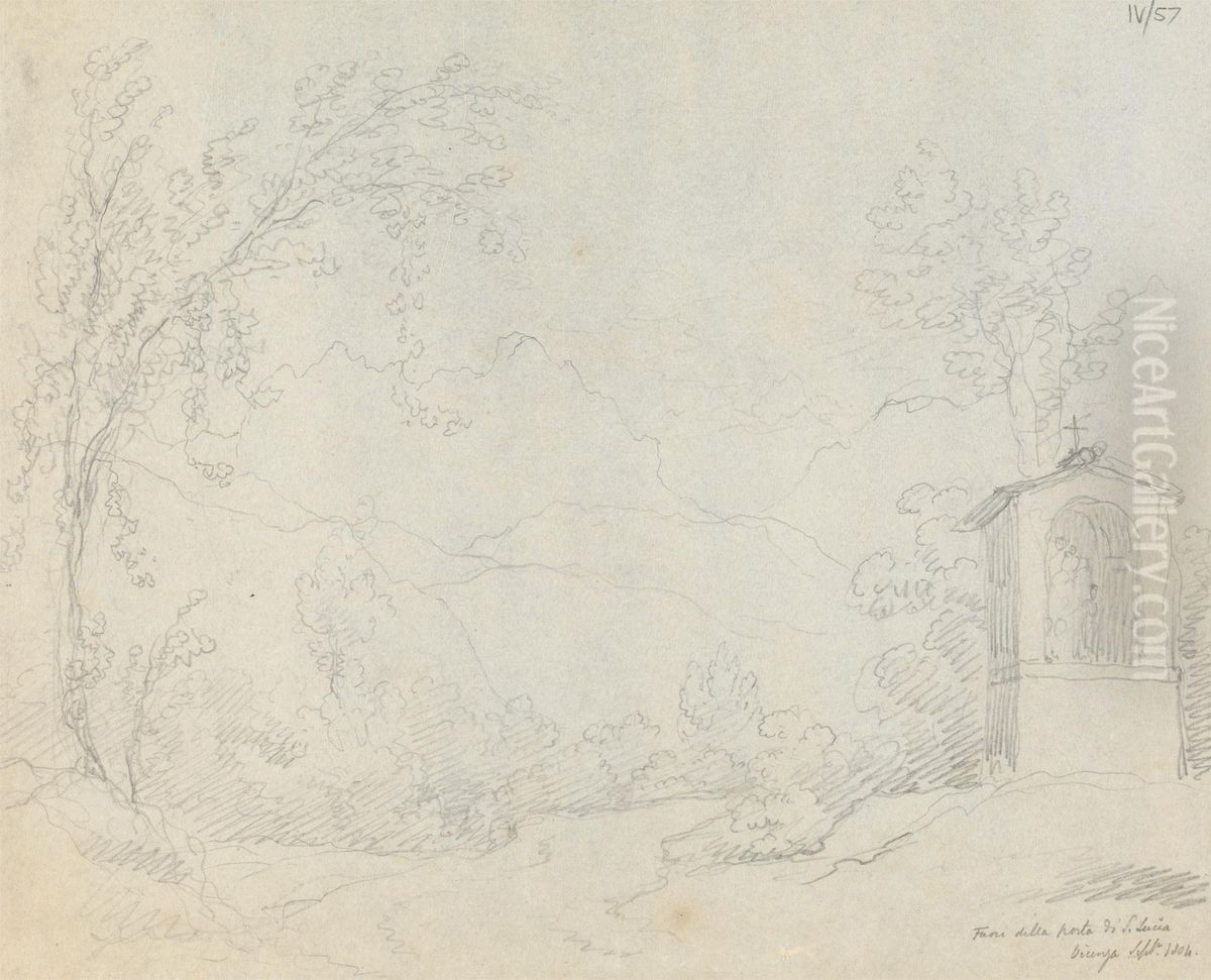 Fuori della Porta di S. Lucia, Vicenza Oil Painting by Robert Smirke