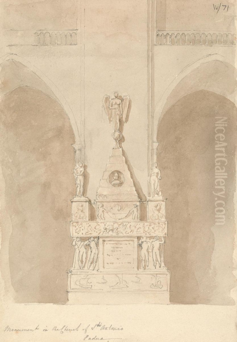 Monument in the Basilica of Saint Anthony of Padua Oil Painting by Robert Smirke