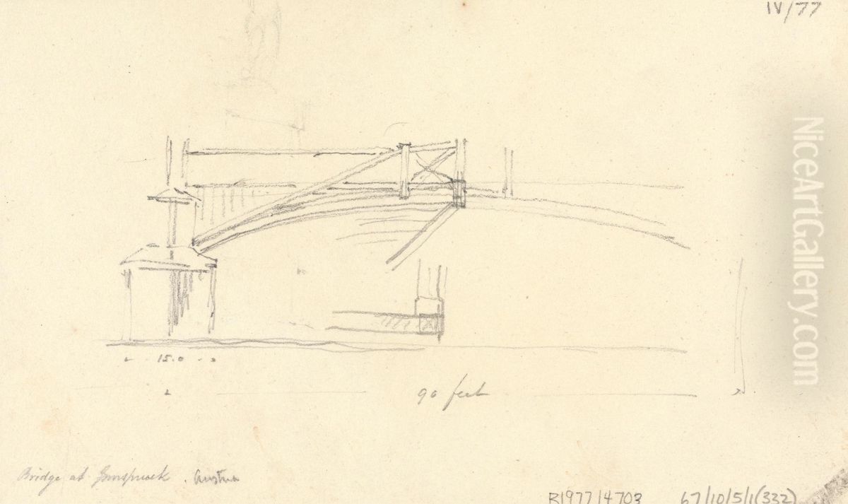 Bridge at Innsbruck, Austria Oil Painting by Robert Smirke