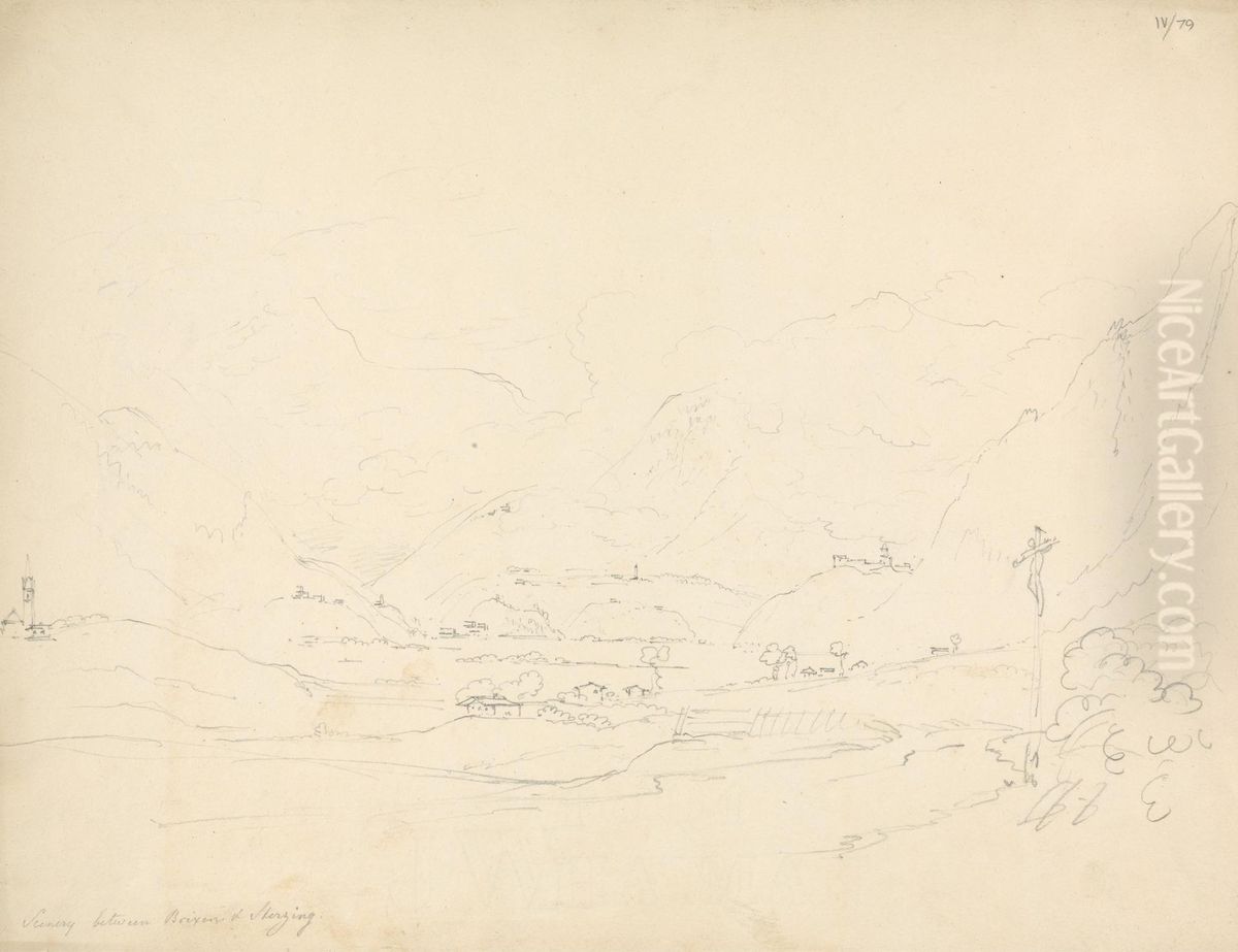 Scenery Between Brixen & Sterzing Oil Painting by Robert Smirke