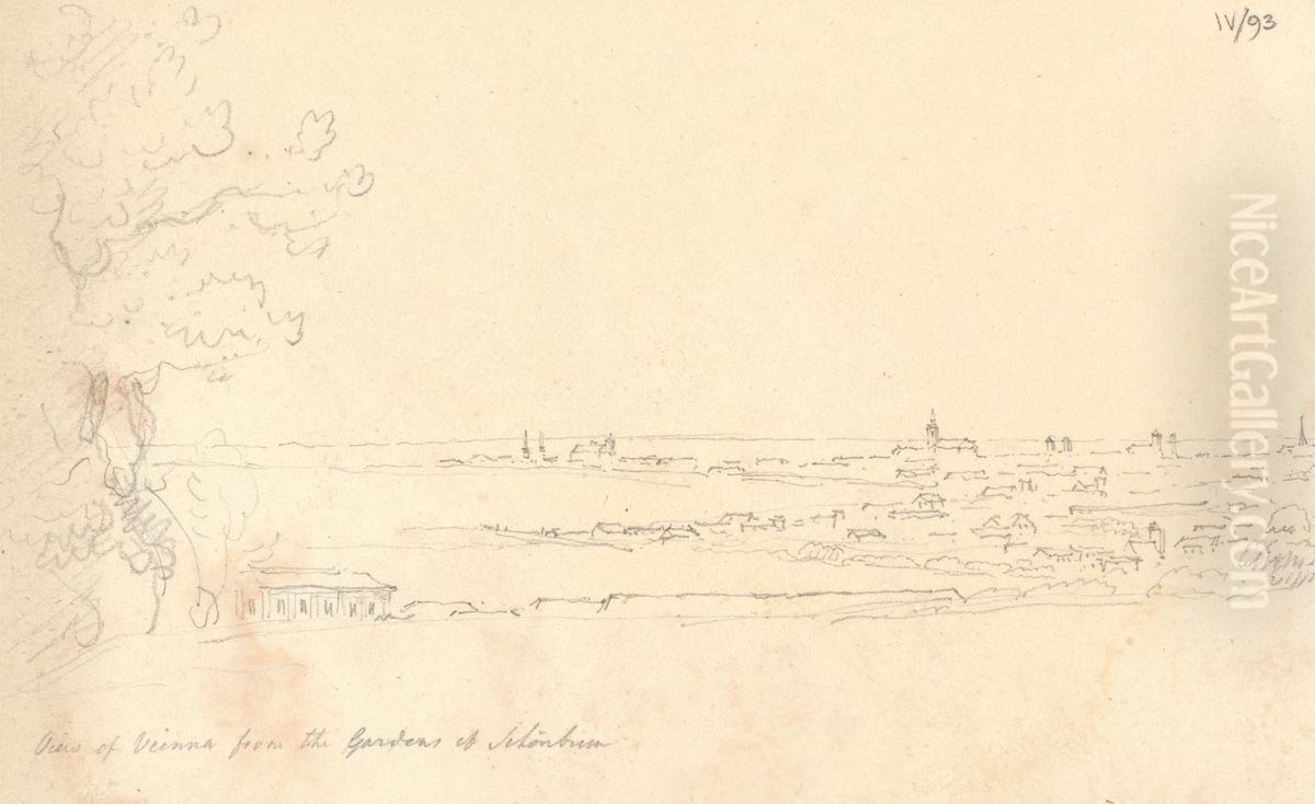 View of Vienna from the Gardens of Schonbrunn Oil Painting by Robert Smirke