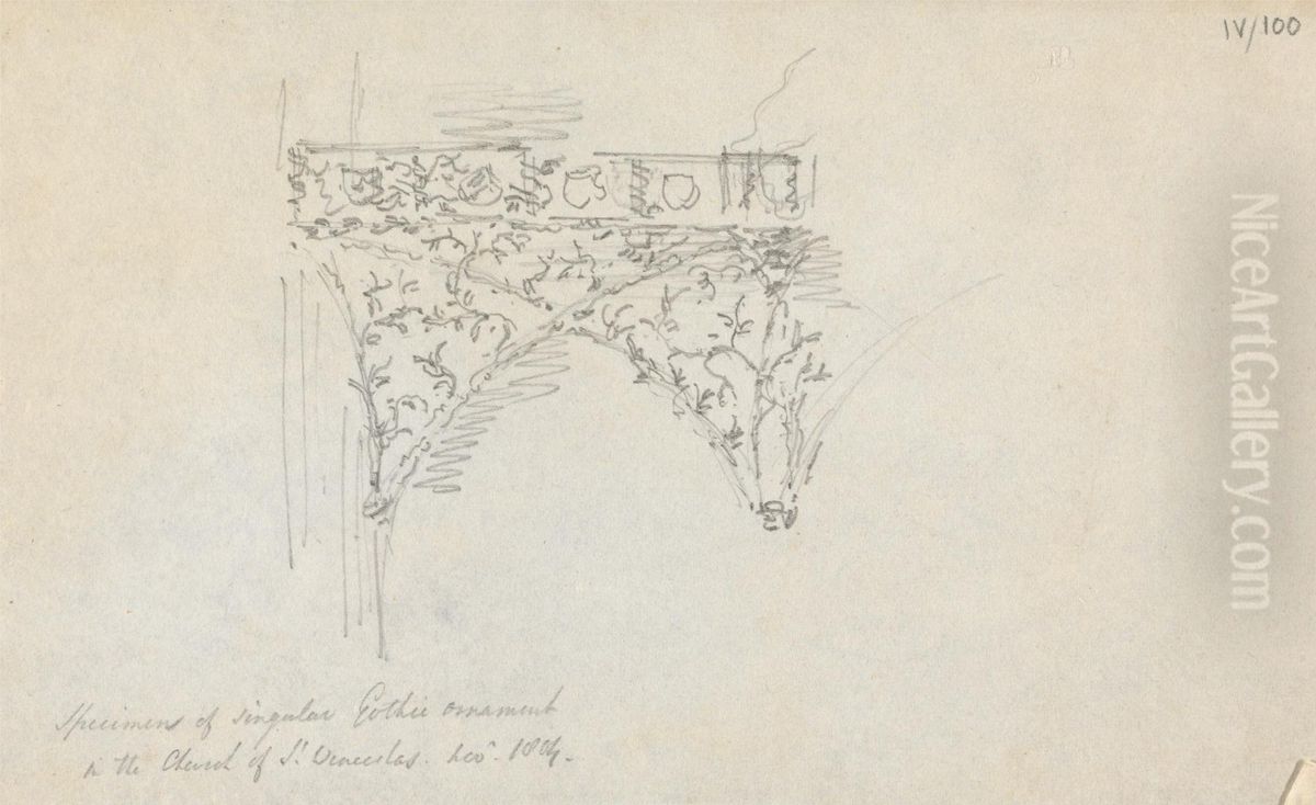 Specimens of Singular Gothic Ornament in the Church of St. Wenceslas Oil Painting by Robert Smirke