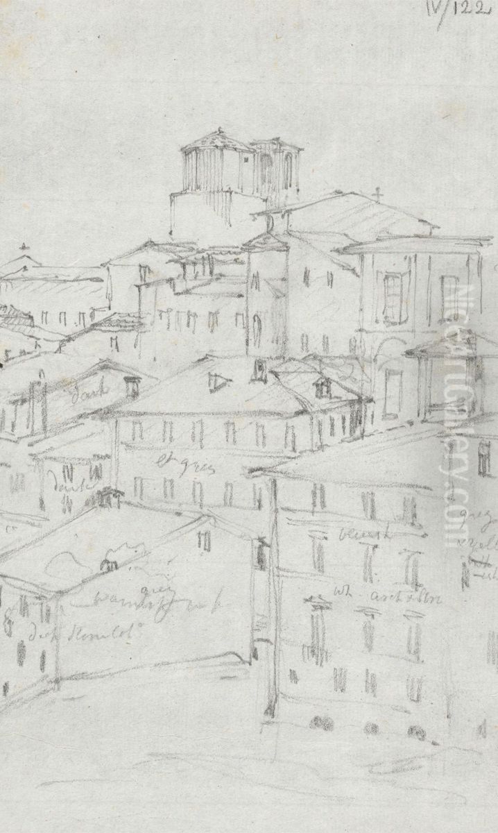 Sketch of a City in Prague Oil Painting by Robert Smirke