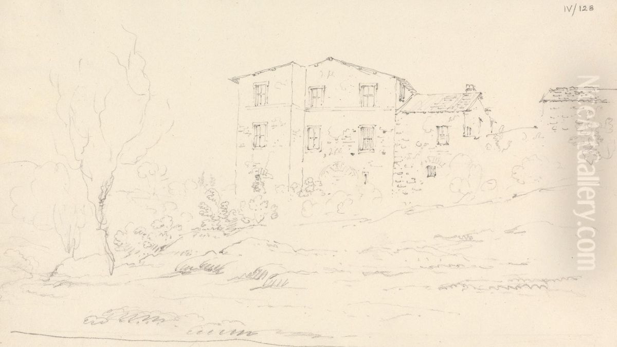 Sketch of a Manor House Oil Painting by Robert Smirke