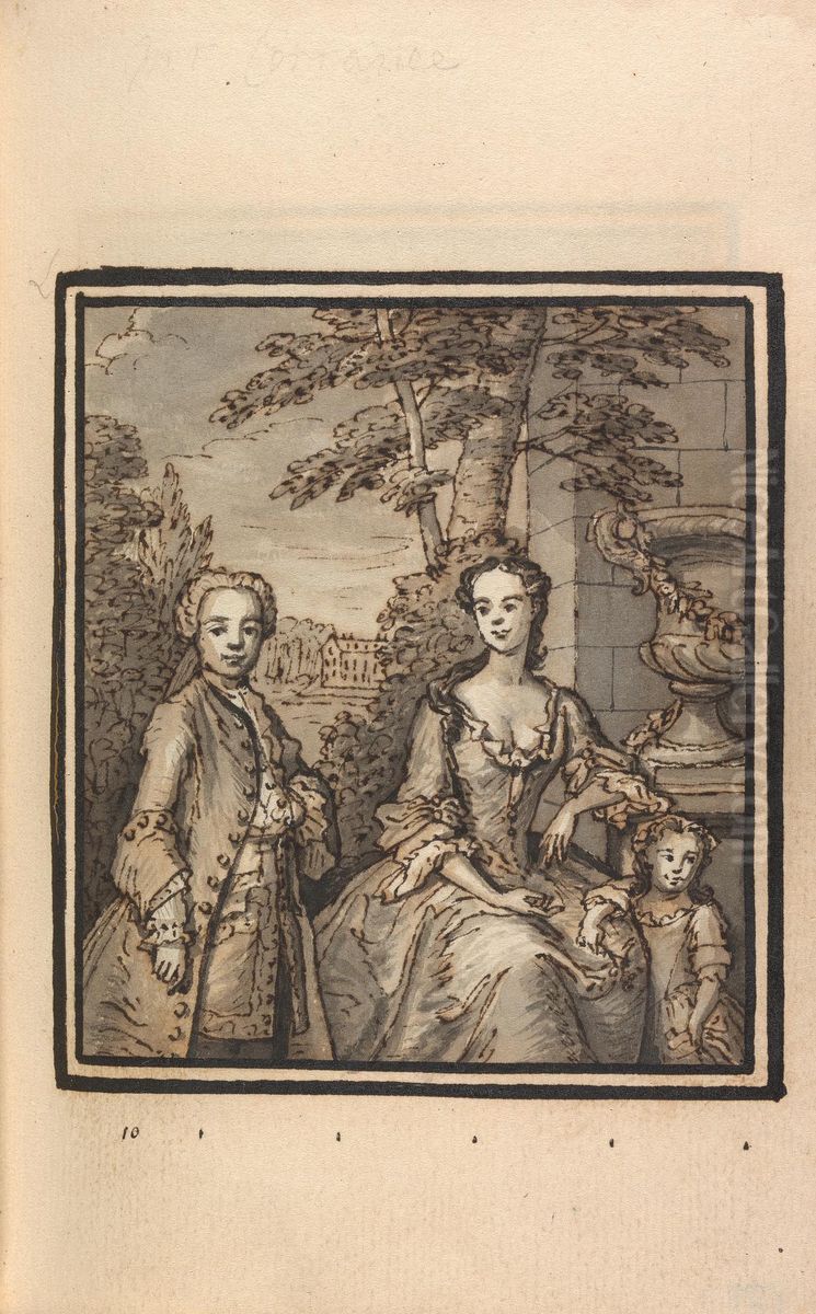 Album Drawing Oil Painting by Thomas Bardwell