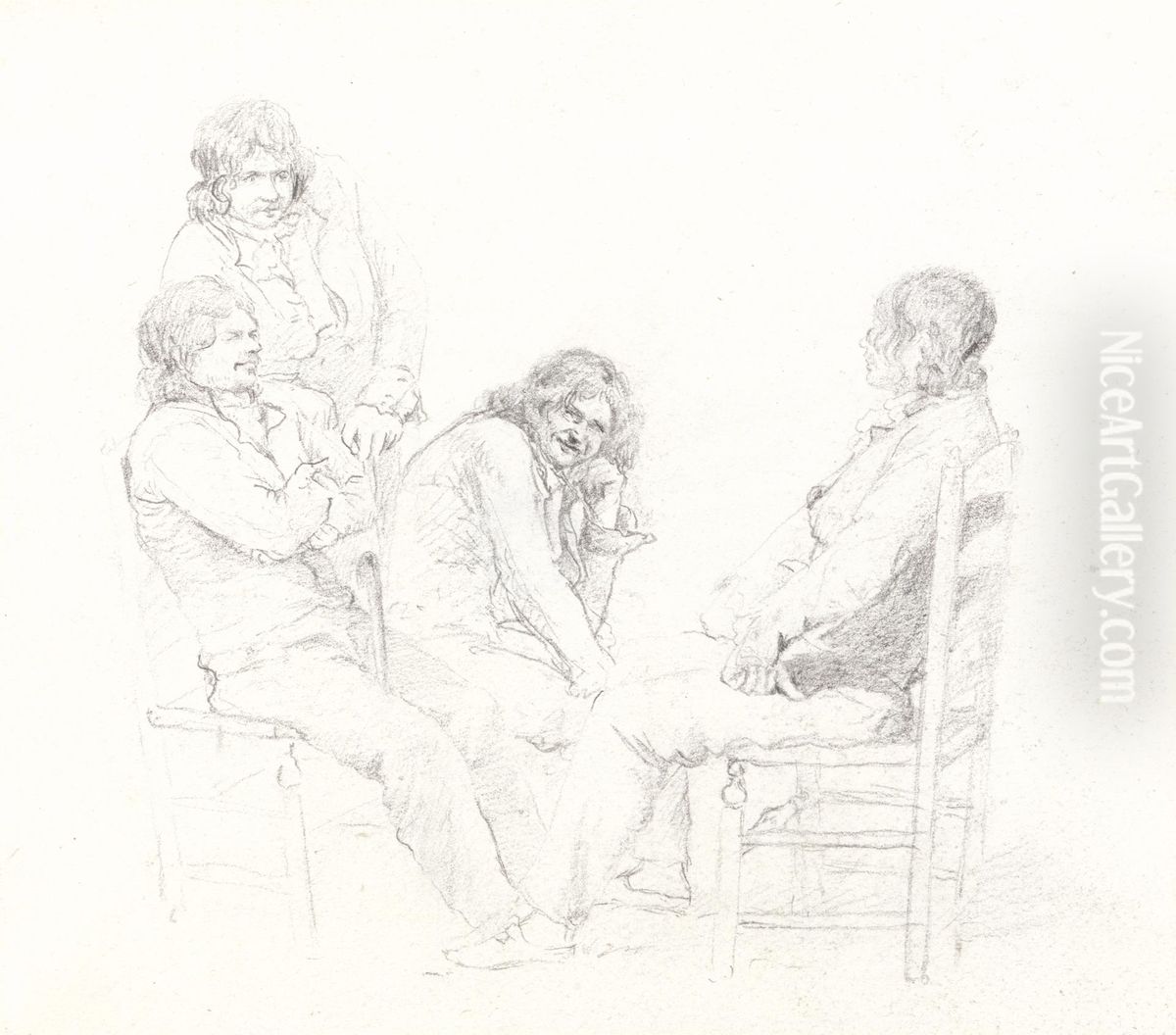 Sea-Faring Men Oil Painting by John Glover