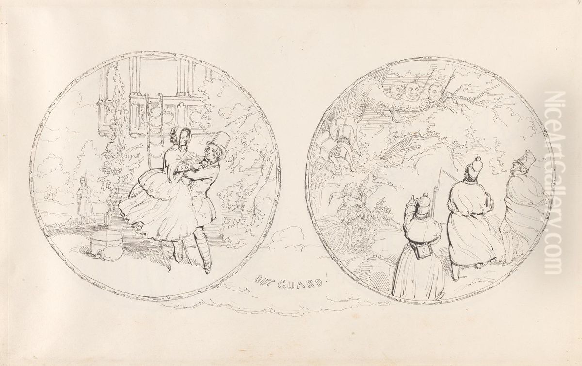 The Guards and the Line Oil Painting by Alfred Henry Forrester