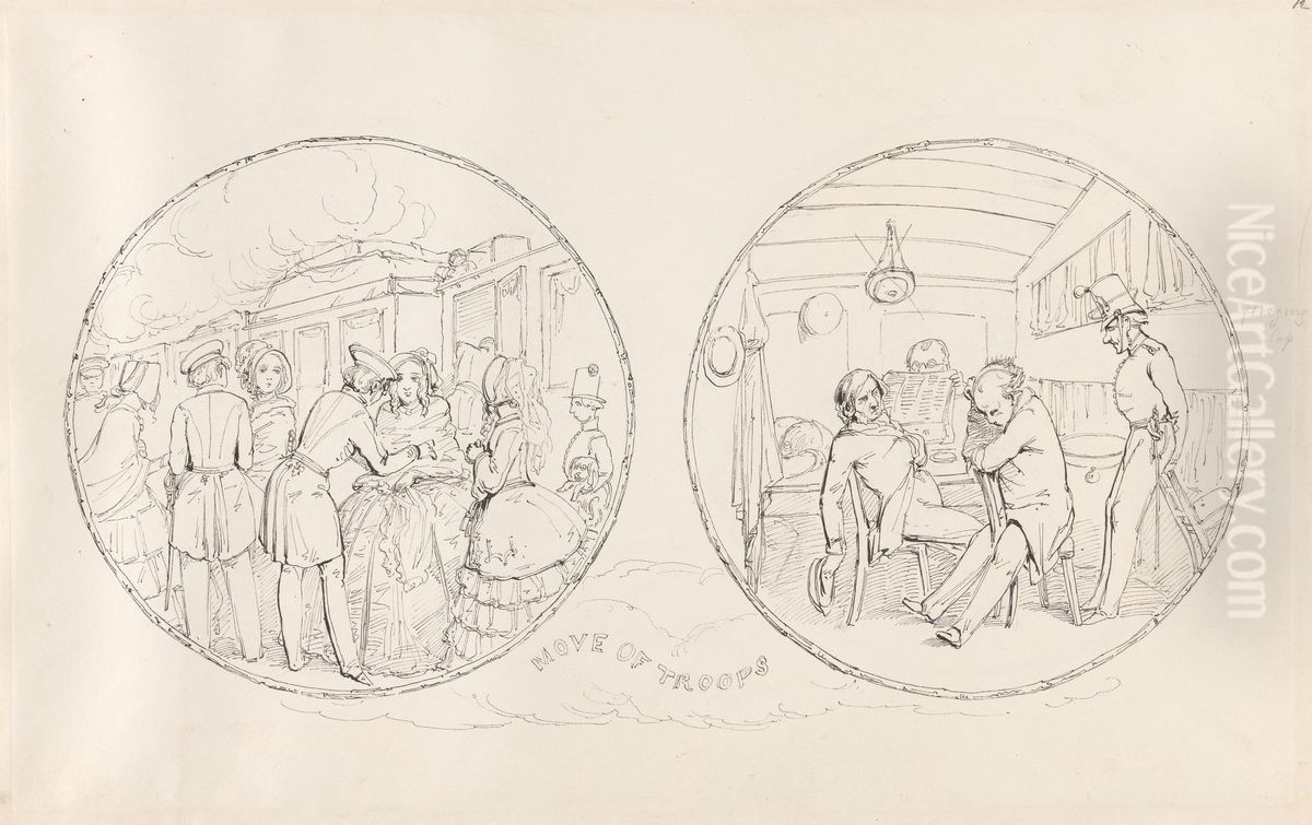 The Guards and the Line Oil Painting by Alfred Henry Forrester