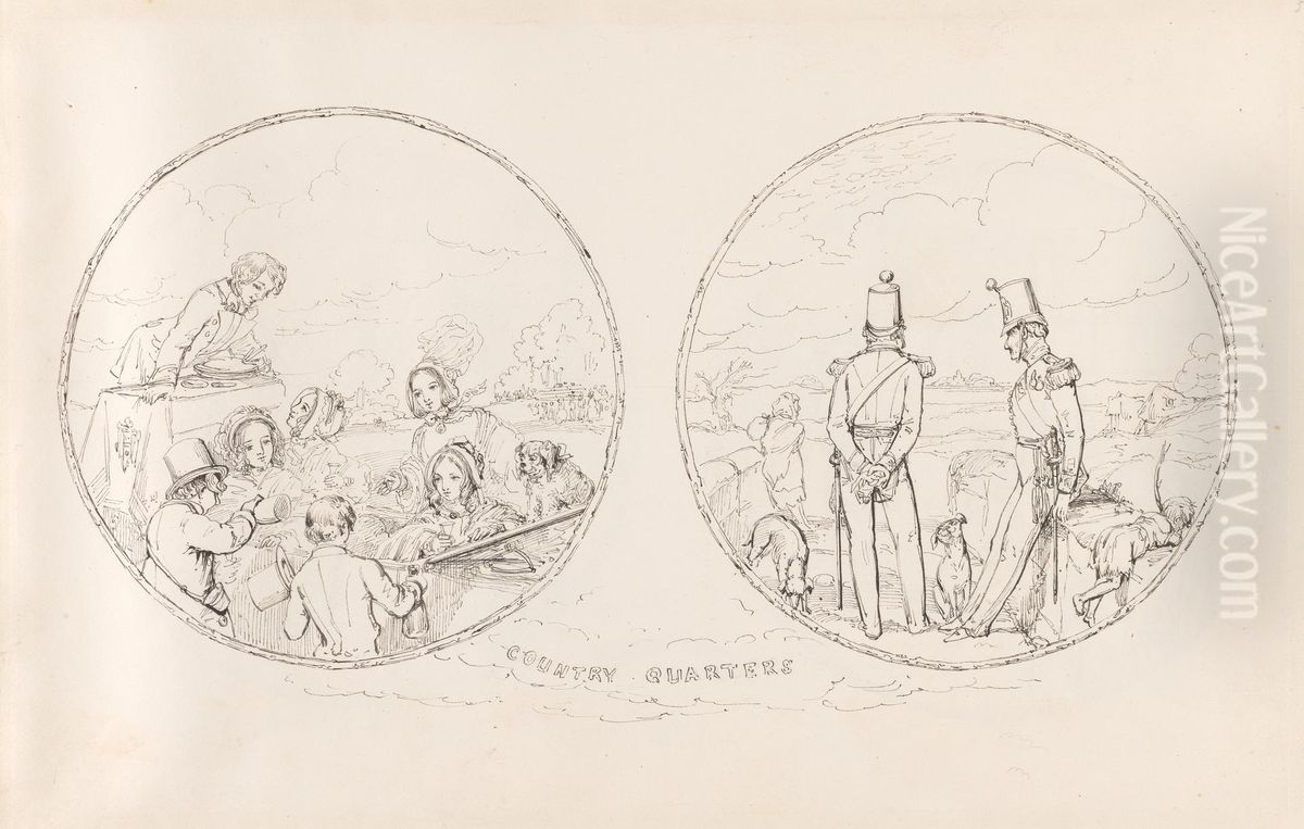 The Guards and the Line Oil Painting by Alfred Henry Forrester