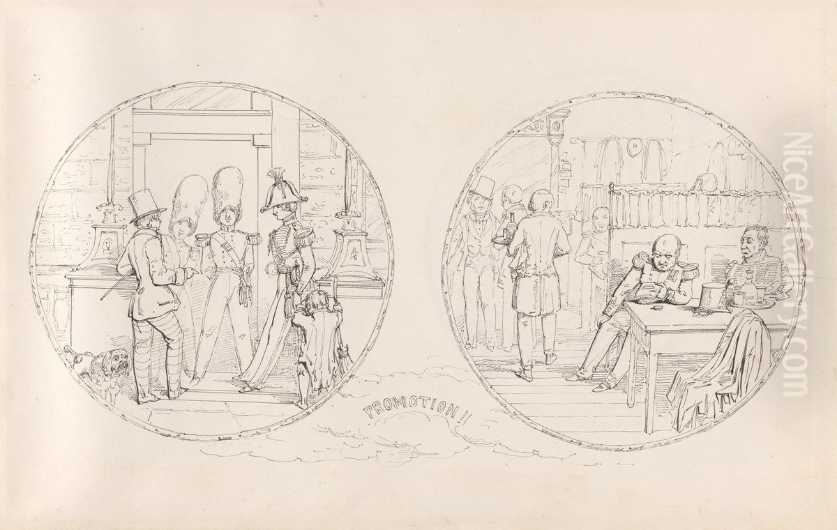 The Guards and the Line Oil Painting by Alfred Henry Forrester